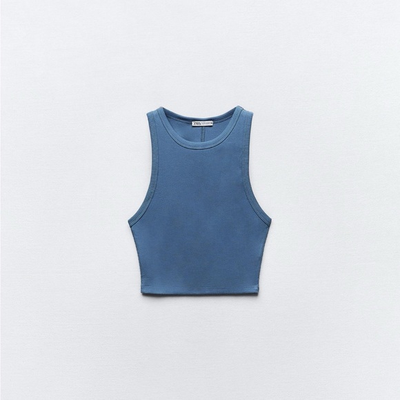 Zara cropped ribbed tank top - Picture 1 of 5